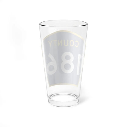 County 186 MN (Minnesota) (Road Sign) Pint Glass 16oz - Go Mug Yourself