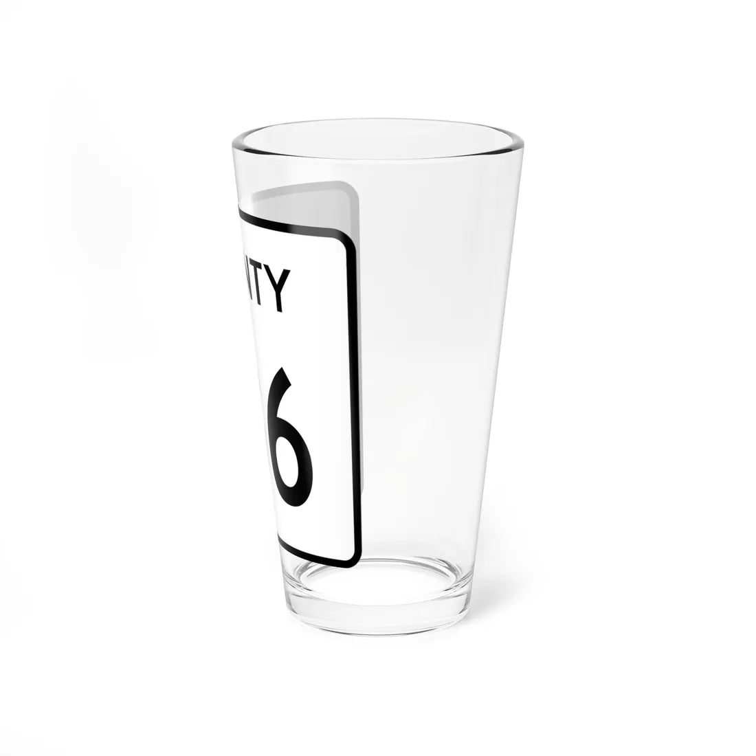 County 186 square (Minnesota) (Road Sign) Pint Glass 16oz - Go Mug Yourself
