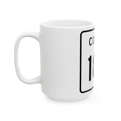 County 187 square (Minnesota) (Road Sign) White Coffee Mug - Go Mug Yourself