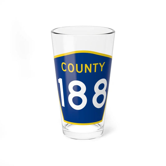 County 188 MN (Minnesota) (Road Sign) Pint Glass 16oz 16oz - Go Mug Yourself
