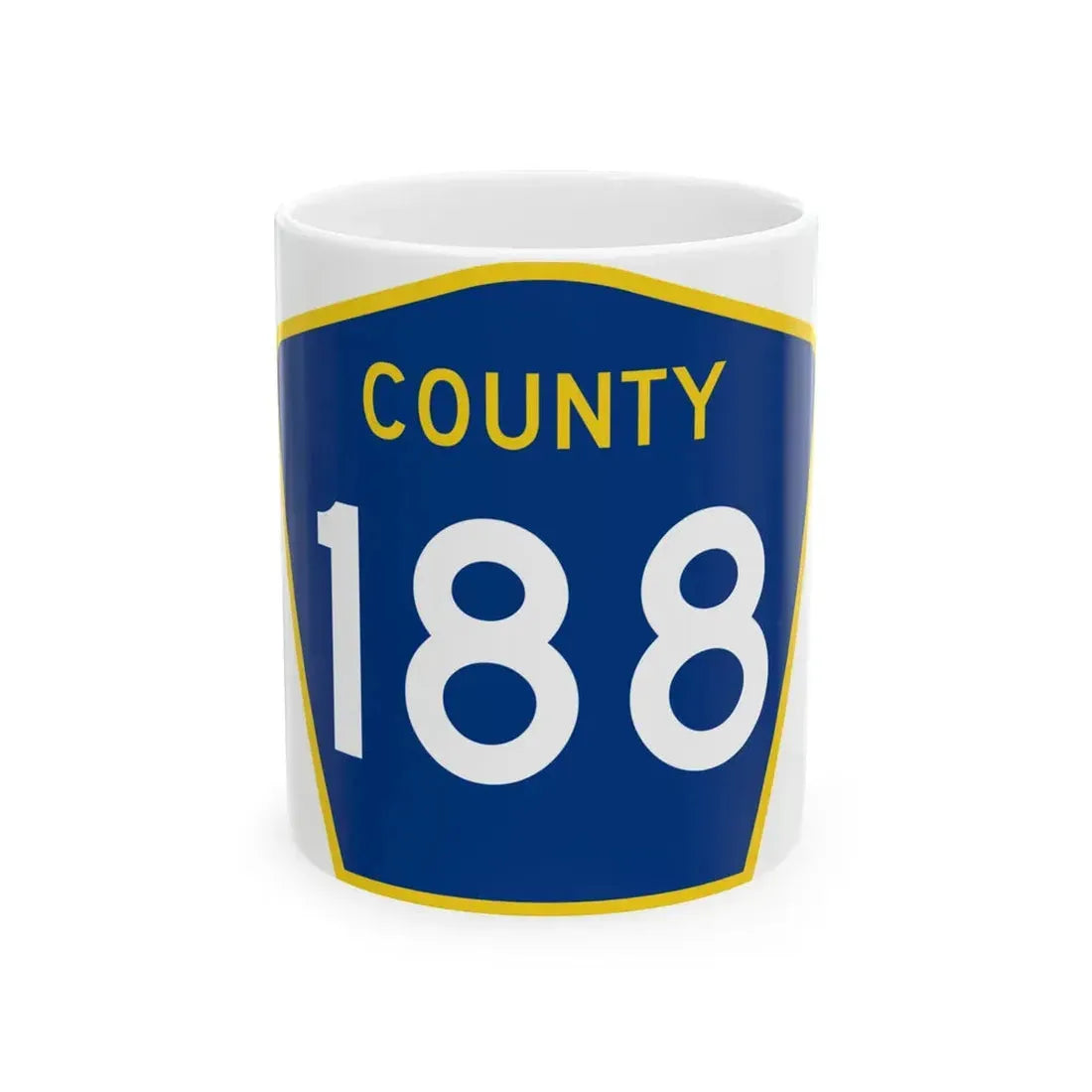 County 188 MN (Minnesota) (Road Sign) White Coffee Mug 11oz - Go Mug Yourself