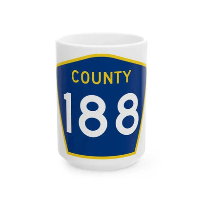 County 188 MN (Minnesota) (Road Sign) White Coffee Mug 15oz - Go Mug Yourself