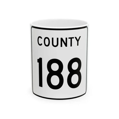 County 188 square (Minnesota) (Road Sign) White Coffee Mug 11oz - Go Mug Yourself