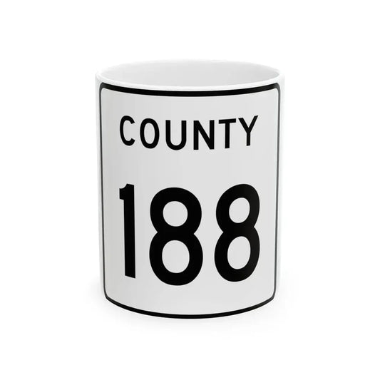County 188 square (Minnesota) (Road Sign) White Coffee Mug 11oz - Go Mug Yourself