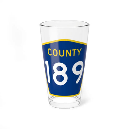County 189 MN (Minnesota) (Road Sign) Pint Glass 16oz 16oz - Go Mug Yourself