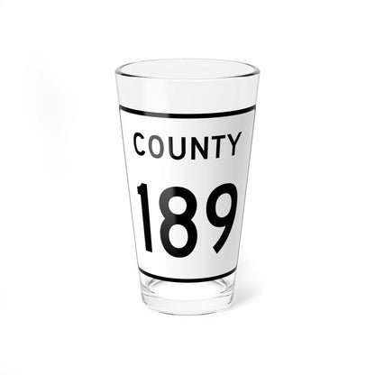 County 189 square (Minnesota) (Road Sign) Pint Glass 16oz 16oz - Go Mug Yourself