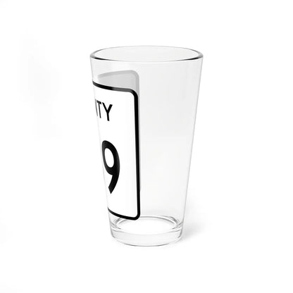 County 189 square (Minnesota) (Road Sign) Pint Glass 16oz - Go Mug Yourself
