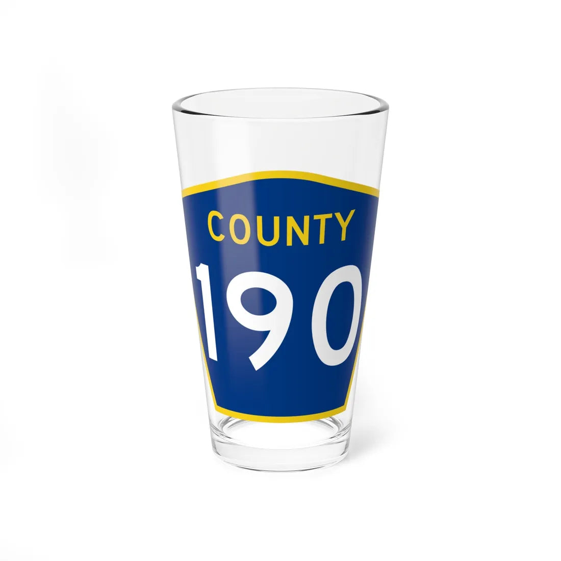 County 190 MN (Minnesota) (Road Sign) Pint Glass 16oz 16oz - Go Mug Yourself