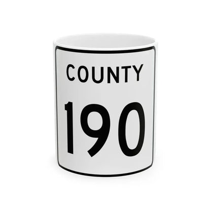 County 190 square (Minnesota) (Road Sign) White Coffee Mug 11oz - Go Mug Yourself