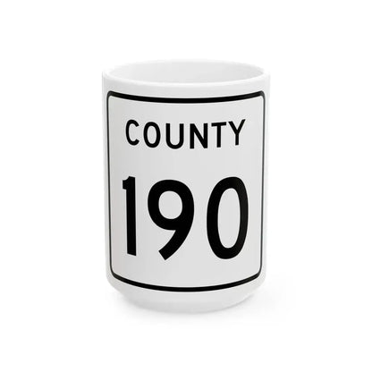 County 190 square (Minnesota) (Road Sign) White Coffee Mug 15oz - Go Mug Yourself