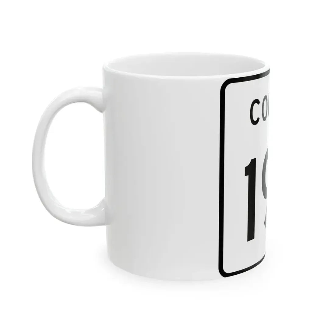 County 190 square (Minnesota) (Road Sign) White Coffee Mug - Go Mug Yourself