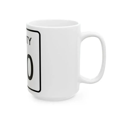 County 190 square (Minnesota) (Road Sign) White Coffee Mug - Go Mug Yourself