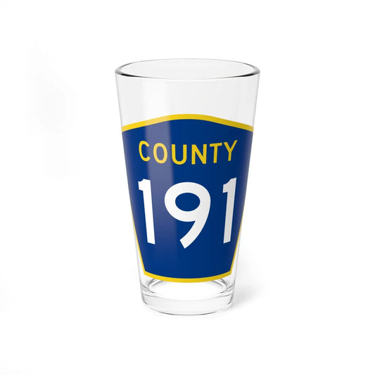 County 191 MN (Minnesota) (Road Sign) Pint Glass 16oz 16oz - Go Mug Yourself
