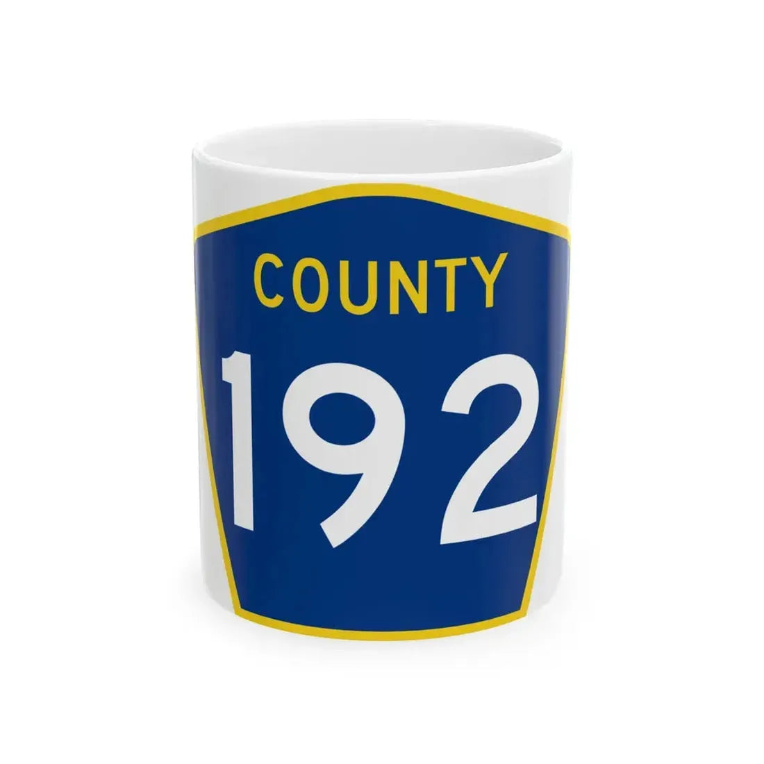 County 192 MN (Minnesota) (Road Sign) White Coffee Mug 11oz - Go Mug Yourself
