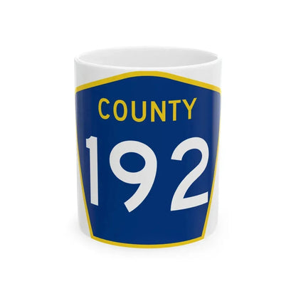County 192 MN (Minnesota) (Road Sign) White Coffee Mug 11oz - Go Mug Yourself