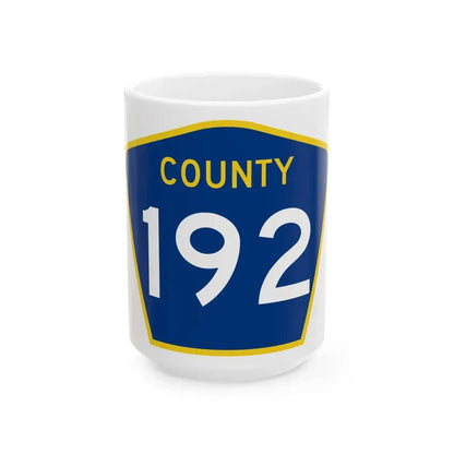 County 192 MN (Minnesota) (Road Sign) White Coffee Mug 15oz - Go Mug Yourself