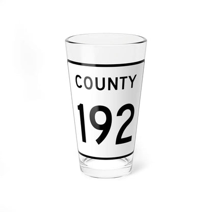 County 192 square (Minnesota) (Road Sign) Pint Glass 16oz 16oz - Go Mug Yourself