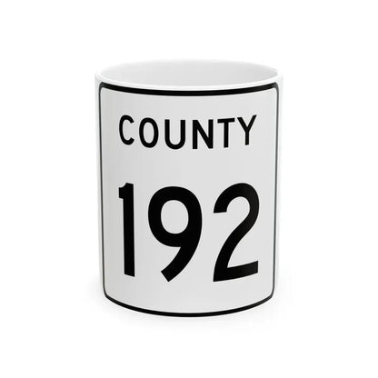 County 192 square (Minnesota) (Road Sign) White Coffee Mug 11oz - Go Mug Yourself