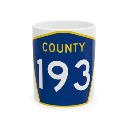 County 193 MN (Minnesota) (Road Sign) White Coffee Mug 11oz - Go Mug Yourself