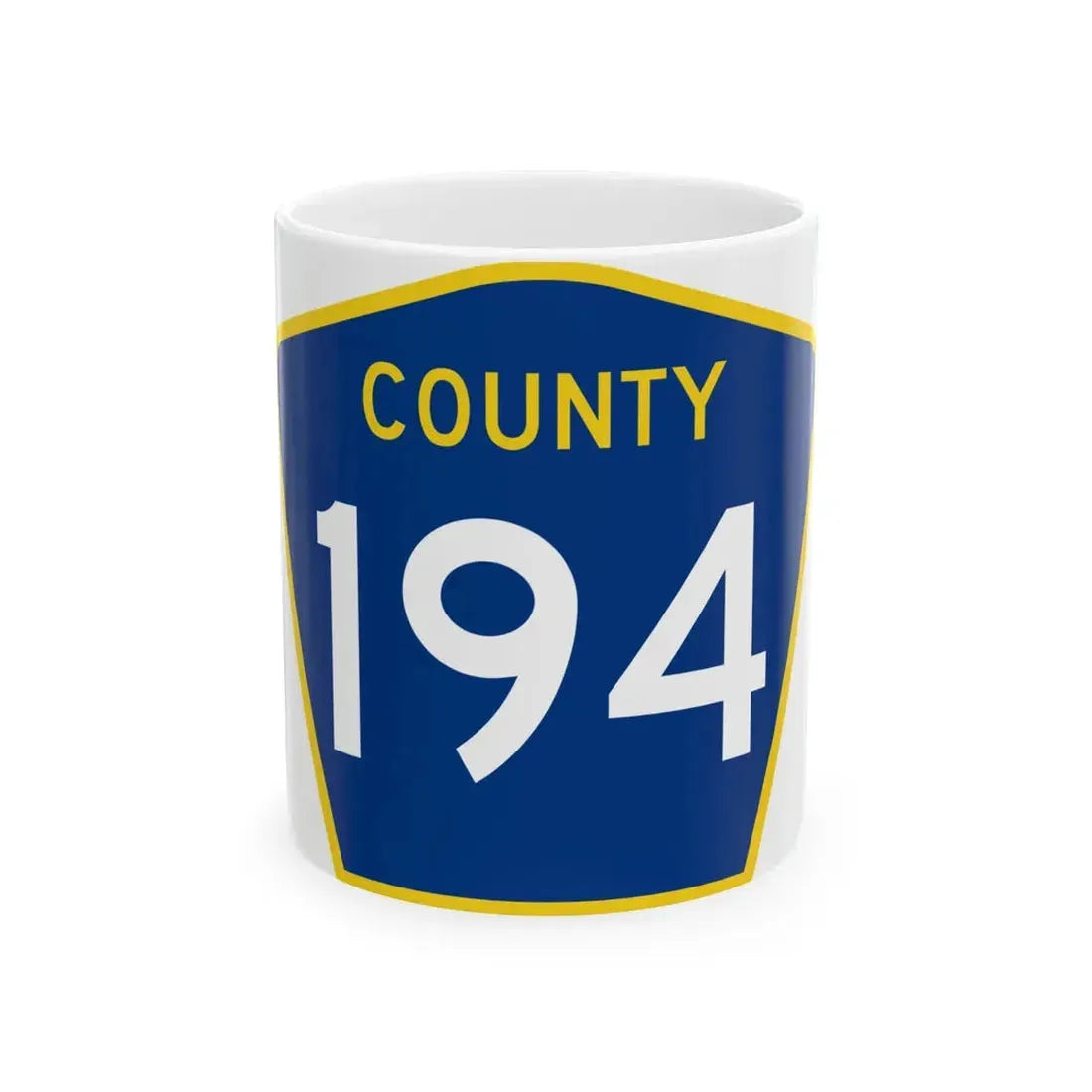 County 194 MN (Minnesota) (Road Sign) White Coffee Mug 11oz - Go Mug Yourself