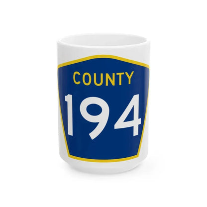 County 194 MN (Minnesota) (Road Sign) White Coffee Mug 15oz - Go Mug Yourself