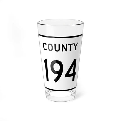 County 194 square (Minnesota) (Road Sign) Pint Glass 16oz 16oz - Go Mug Yourself