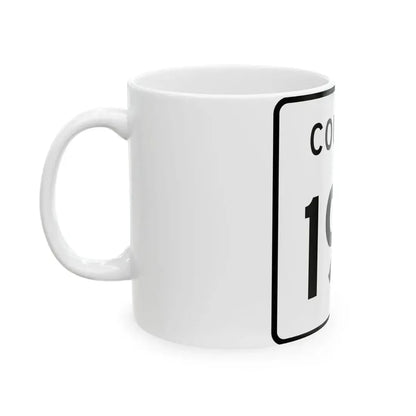 County 194 square (Minnesota) (Road Sign) White Coffee Mug - Go Mug Yourself