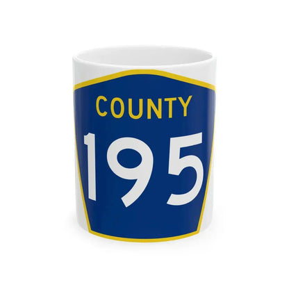 County 195 MN (Minnesota) (Road Sign) White Coffee Mug 11oz - Go Mug Yourself