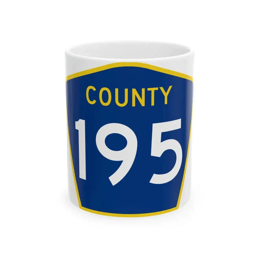 County 195 MN (Minnesota) (Road Sign) White Coffee Mug 11oz - Go Mug Yourself