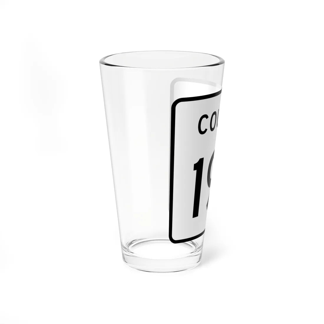 County 195 square (Minnesota) (Road Sign) Pint Glass 16oz - Go Mug Yourself