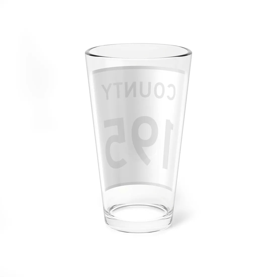 County 195 square (Minnesota) (Road Sign) Pint Glass 16oz - Go Mug Yourself