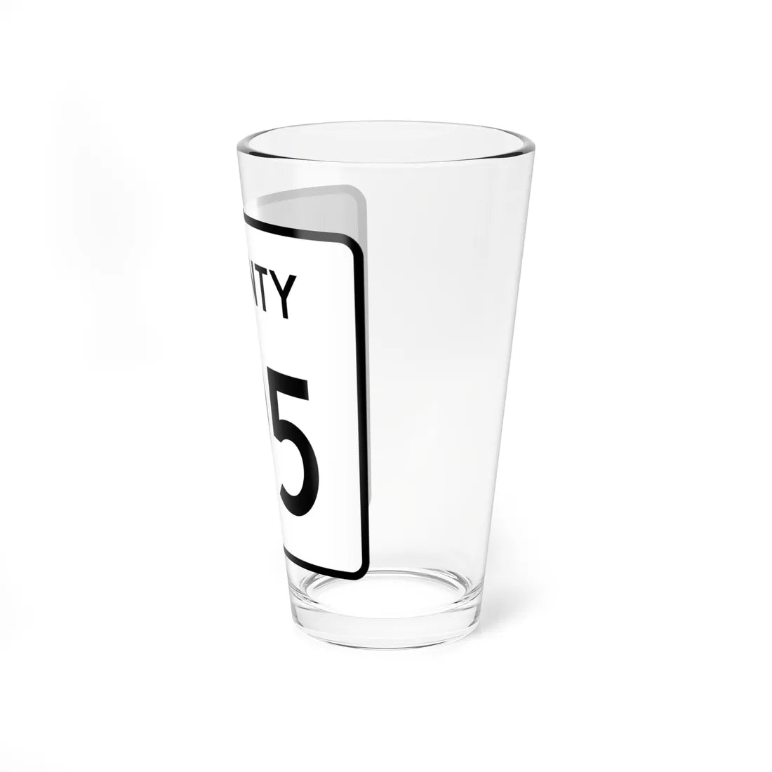 County 195 square (Minnesota) (Road Sign) Pint Glass 16oz - Go Mug Yourself