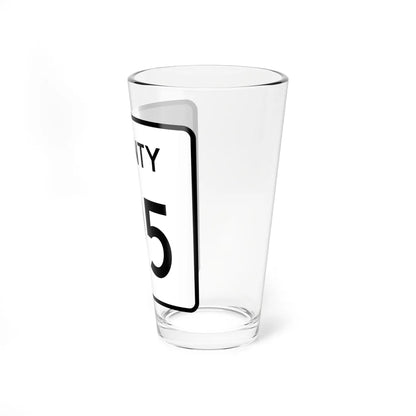 County 195 square (Minnesota) (Road Sign) Pint Glass 16oz - Go Mug Yourself