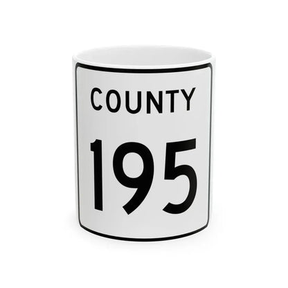 County 195 square (Minnesota) (Road Sign) White Coffee Mug 11oz - Go Mug Yourself