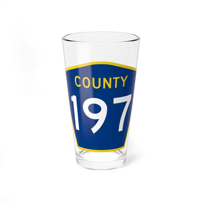 County 197 MN (Minnesota) (Road Sign) Pint Glass 16oz 16oz - Go Mug Yourself