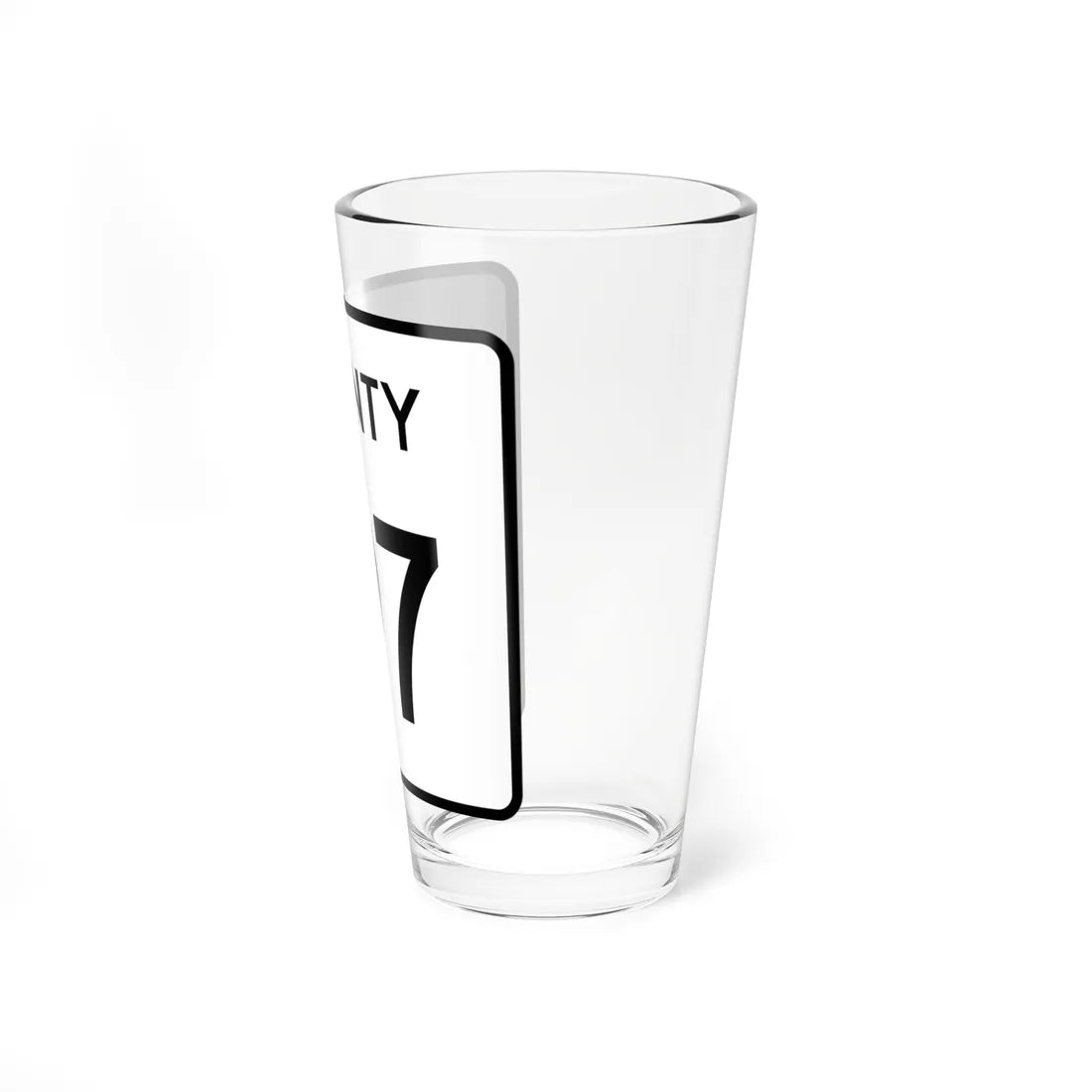 County 197 square (Minnesota) (Road Sign) Pint Glass 16oz - Go Mug Yourself