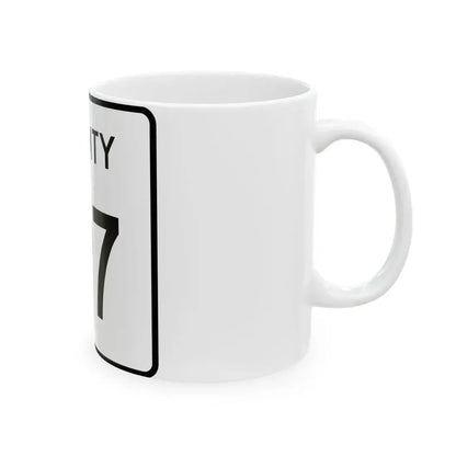County 197 square (Minnesota) (Road Sign) White Coffee Mug - Go Mug Yourself