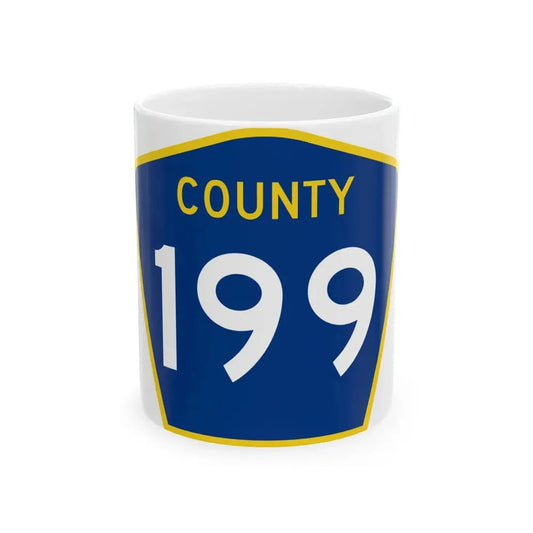 County 199 MN (Minnesota) (Road Sign) White Coffee Mug 11oz - Go Mug Yourself