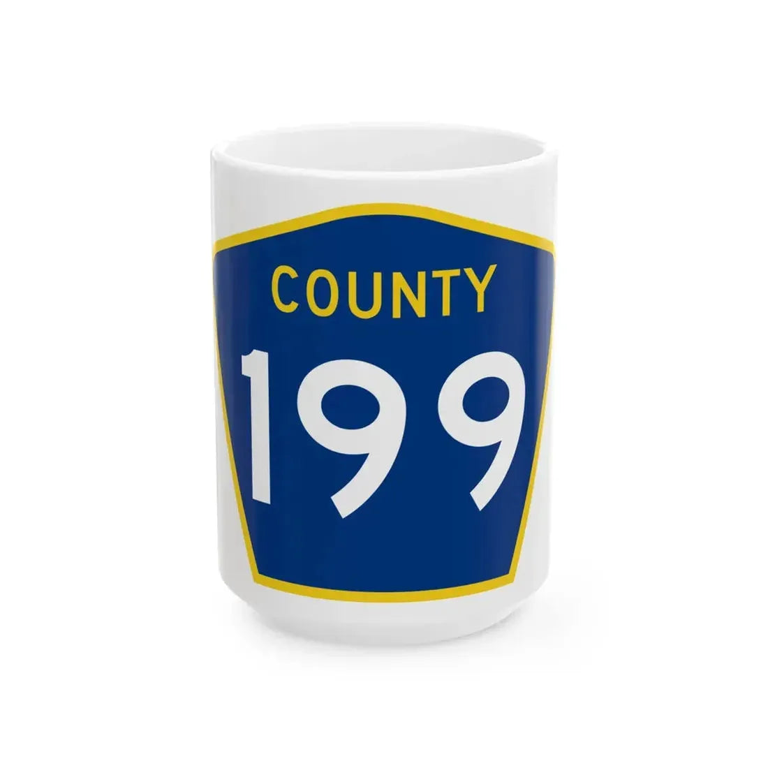 County 199 MN (Minnesota) (Road Sign) White Coffee Mug 15oz - Go Mug Yourself