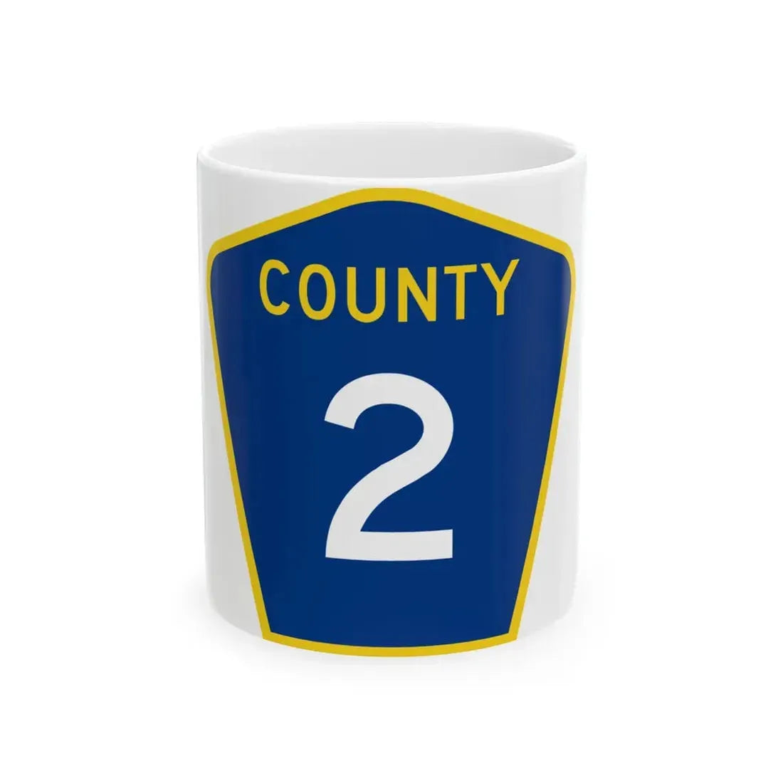 County 2 MN (Minnesota) (Road Sign) White Coffee Mug 11oz - Go Mug Yourself