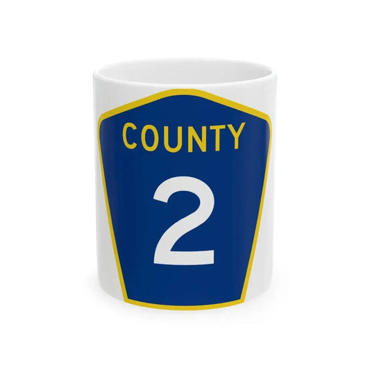 County 2 MN (Minnesota) (Road Sign) White Coffee Mug 11oz - Go Mug Yourself