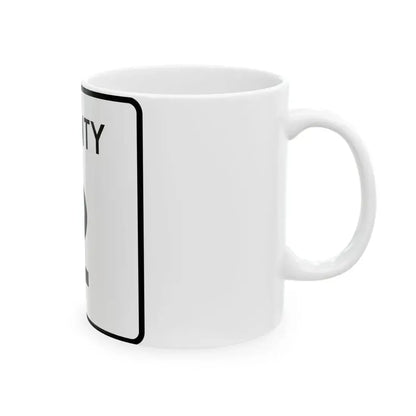 County 2 square (Minnesota) (Road Sign) White Coffee Mug - Go Mug Yourself