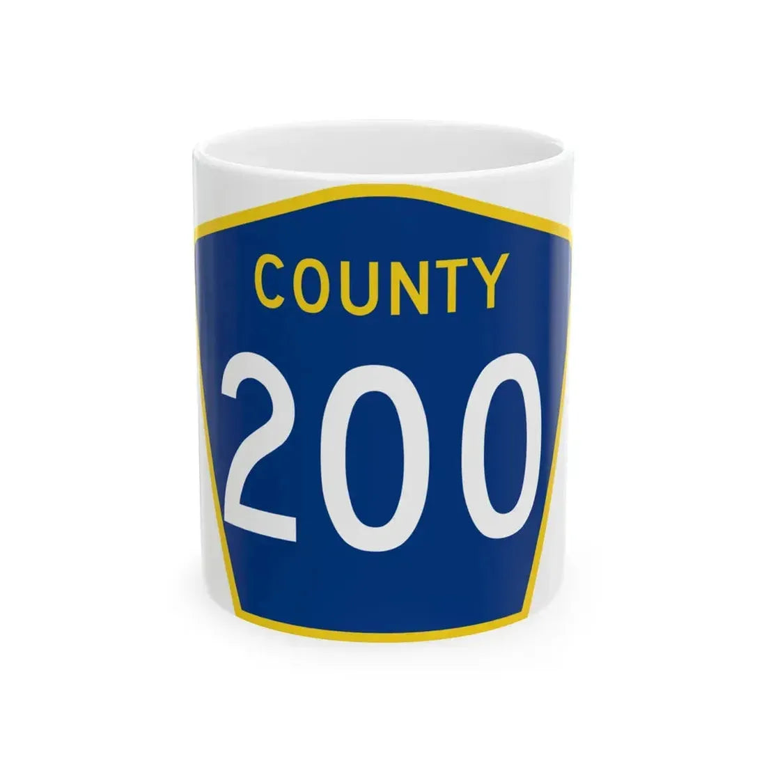 County 200 MN (Minnesota) (Road Sign) White Coffee Mug 11oz - Go Mug Yourself