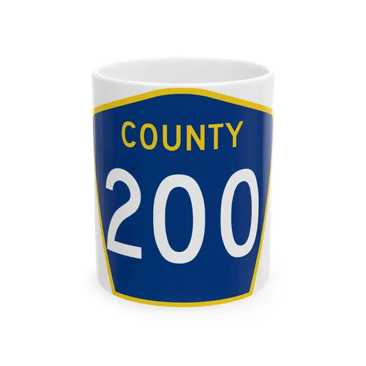 County 200 MN (Minnesota) (Road Sign) White Coffee Mug 11oz - Go Mug Yourself