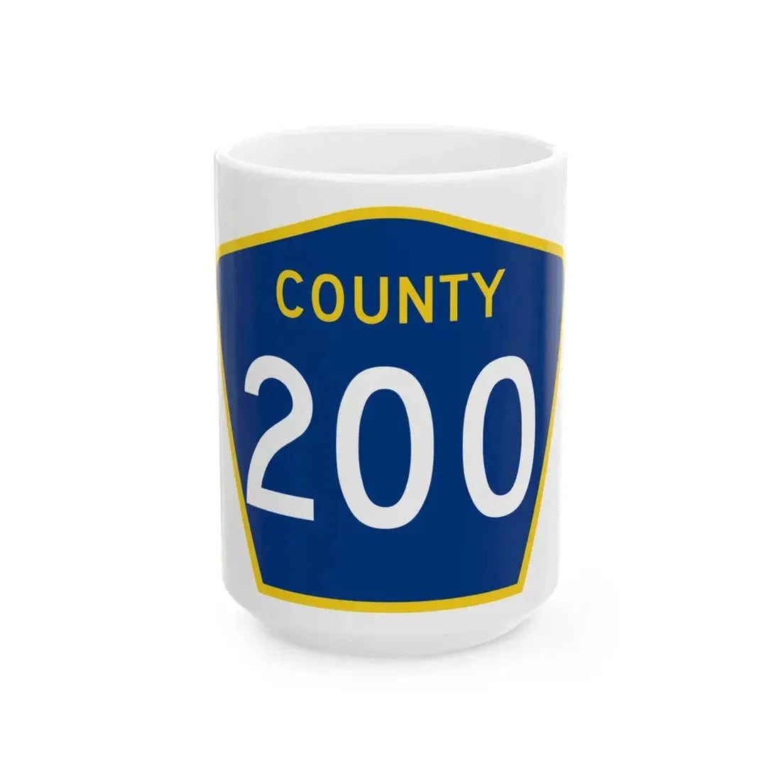 County 200 MN (Minnesota) (Road Sign) White Coffee Mug 15oz - Go Mug Yourself