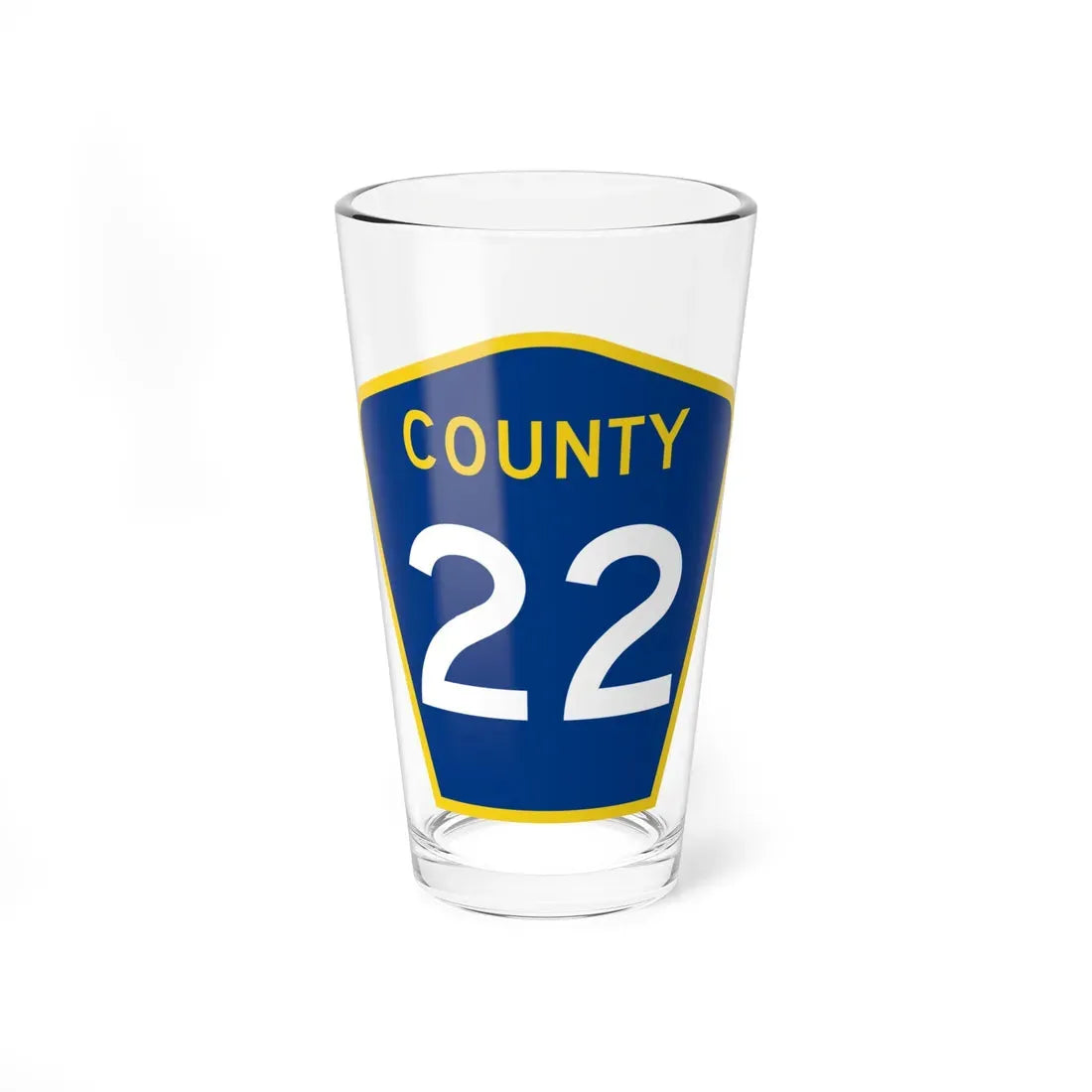 County 22 MN (Minnesota) (Road Sign) Pint Glass 16oz 16oz - Go Mug Yourself