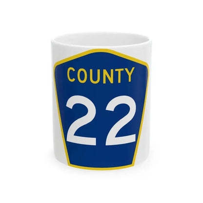 County 22 MN (Minnesota) (Road Sign) White Coffee Mug 11oz - Go Mug Yourself