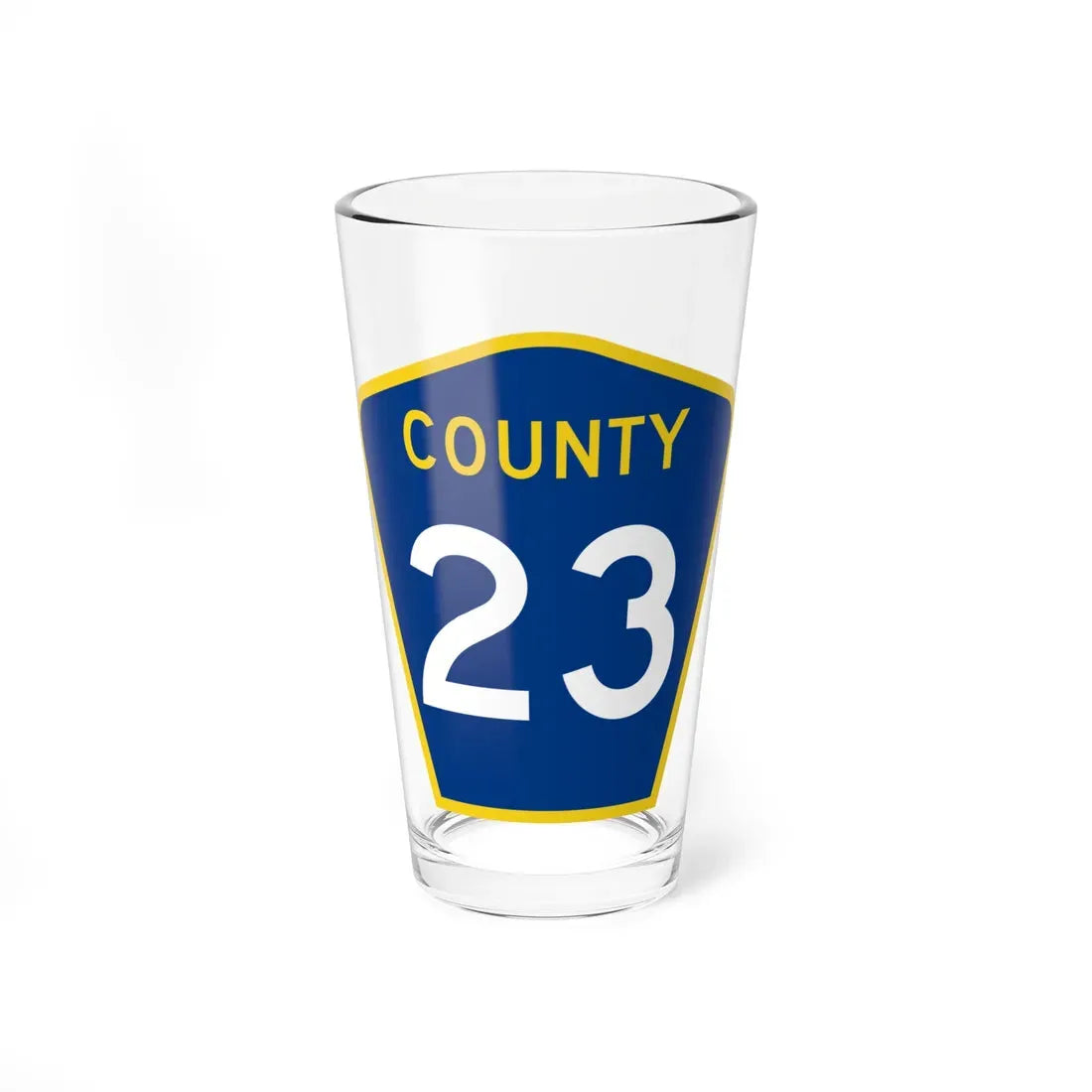 County 23 MN (Minnesota) (Road Sign) Pint Glass 16oz 16oz - Go Mug Yourself
