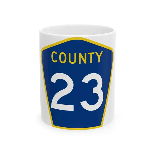 County 23 MN (Minnesota) (Road Sign) White Coffee Mug 11oz - Go Mug Yourself