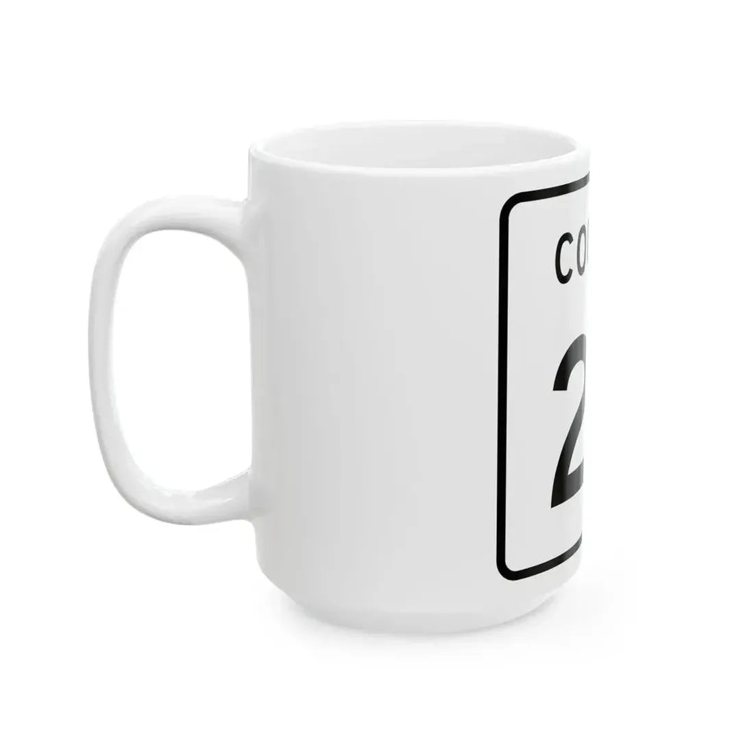 County 23 square (Minnesota) (Road Sign) White Coffee Mug - Go Mug Yourself